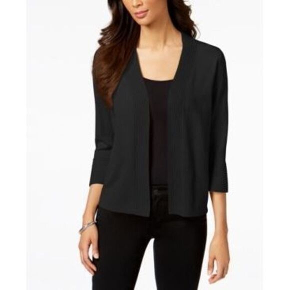 Jm Collection Petite Flare-Sleeve Open-Front Cardigan - Picture 1 of 1